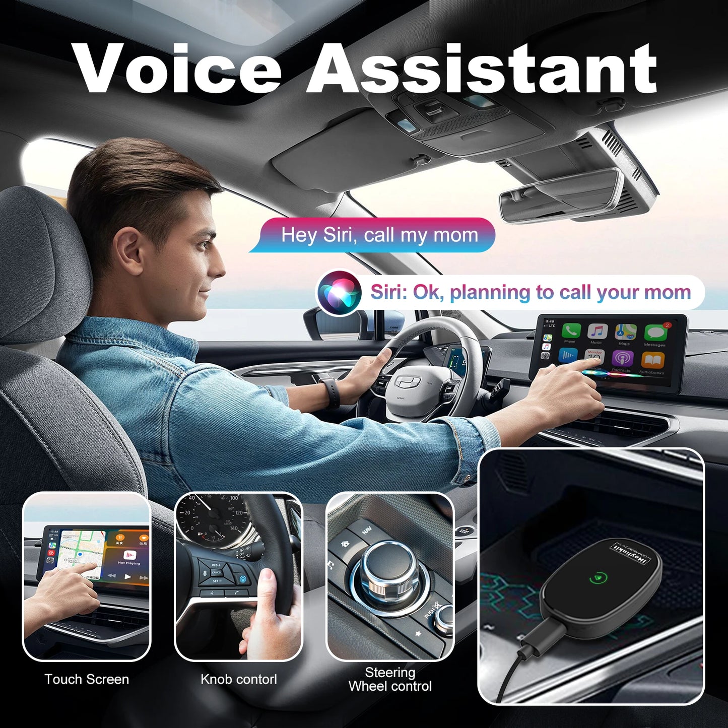 Adaptateur CarPlay & Android Auto Sans Fil – Heylinkit USB/Type-C – présentation du produit – vue 7