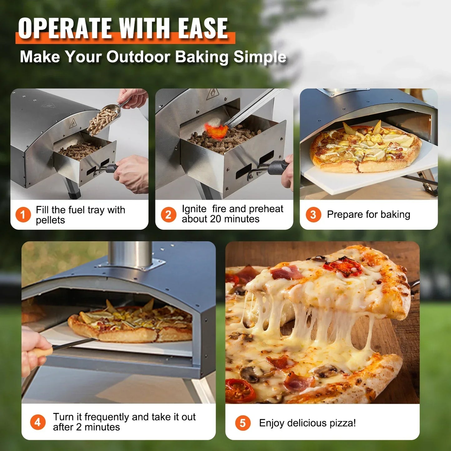 Four à Pizza Extérieur VEVOR – 12"