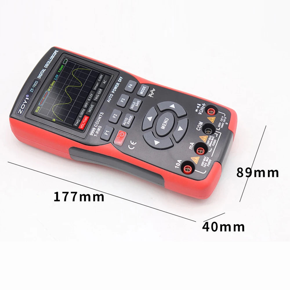 ZOYI ZT702S Multimètre Oscilloscope Numérique True RMS 10MHz 48MSa/s