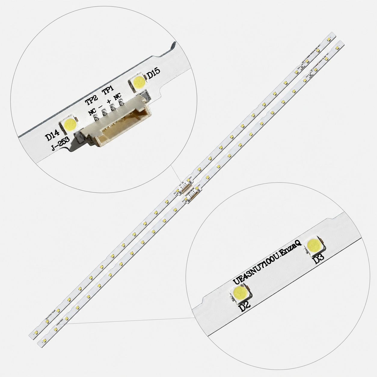 Kit Bandes LED Samsung 43" UE43NU7100 UN43NU7100 – AOT43 AOT_43_NU7100F