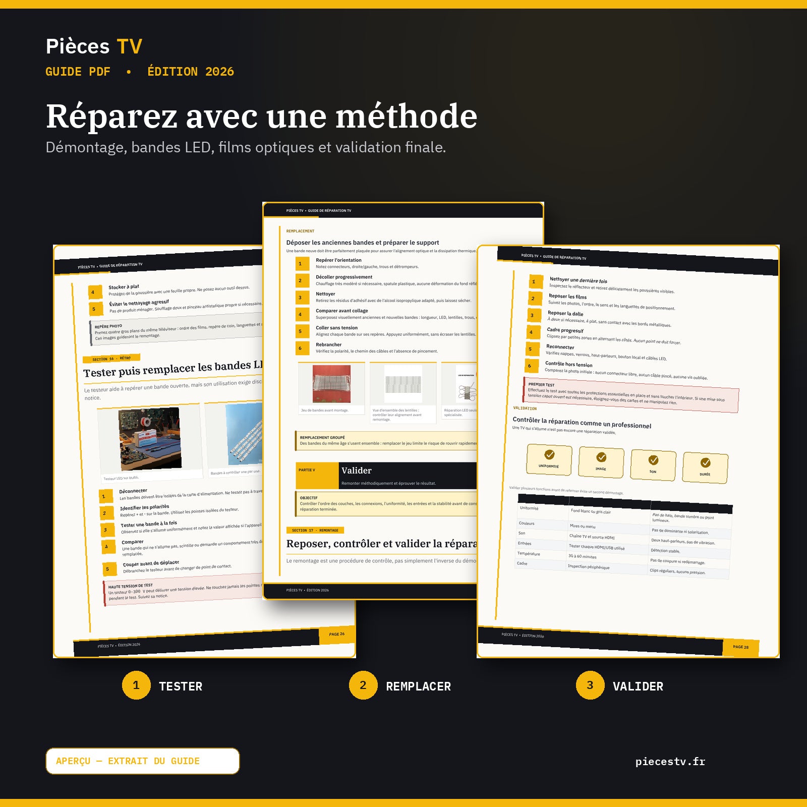 aperçu ebook réparation TV