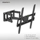 Double bras articulé en acier noir du support mural TV TMDS-105