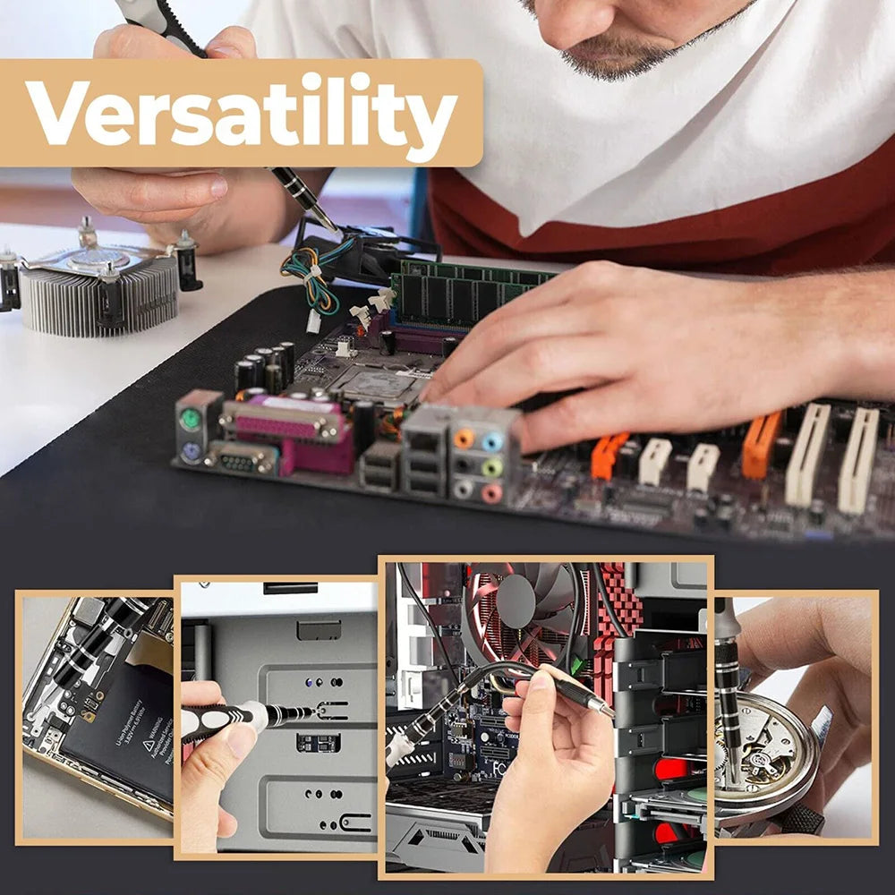 Kit Tournevis de Précision 122-en-1 Magnétique – Réparation Téléphone & PC