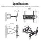 Dimensions du support TV TMDS-105, VESA 400x400, inclinaison 10° et rotation 180°