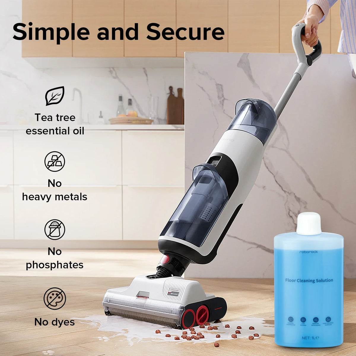Solution Roborock pour aspirateur laveur et sols durs