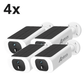 ANRAN Pack 4 Caméras WiFi Extérieures Solaires 2K 3MP – Vision nocturne