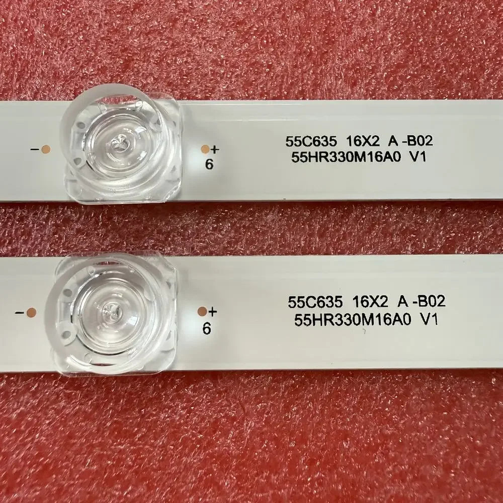 Marquage 55C635 16X2 A-B02 et référence 55HR330M16A0 V1 sur les barres