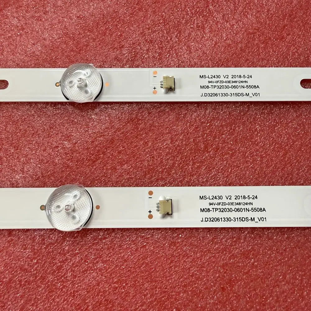 Détail des références et du connecteur sur les deux barres LED 6 LED 3 V