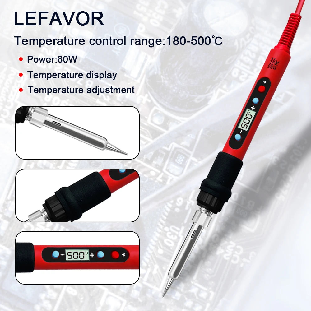 Fer à souder LEFAVOR 936R 80W, plage de température 180 à 500 °C