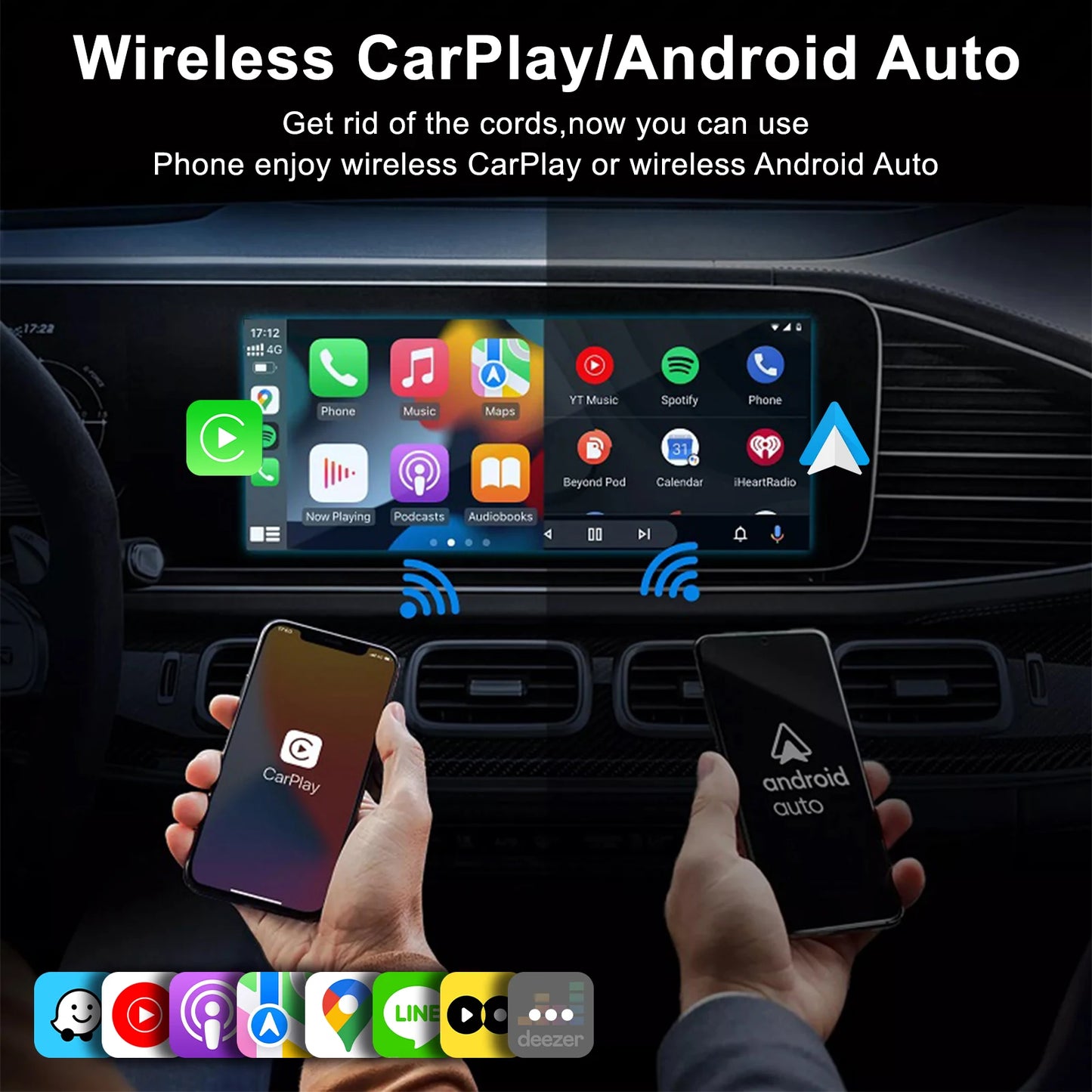 Adaptateur CarPlay & Android Auto Sans Fil – Heylinkit USB/Type-C