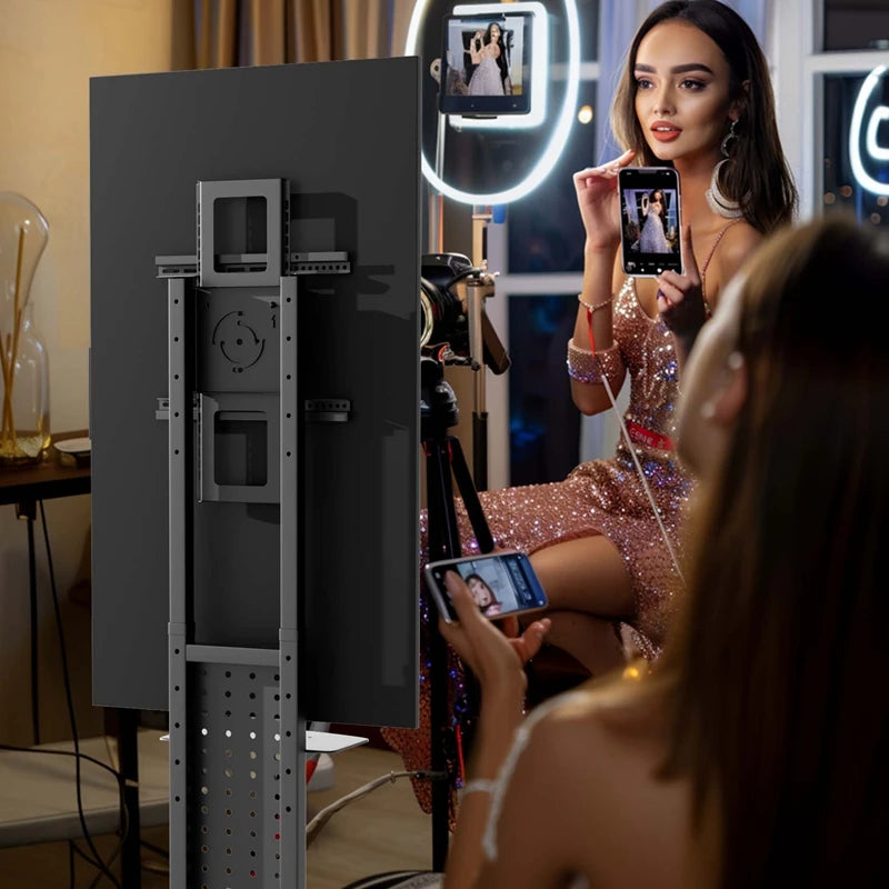 Support TV mobile sur roulettes – Chariot avec étagère pour écrans 32 à 65 pouces