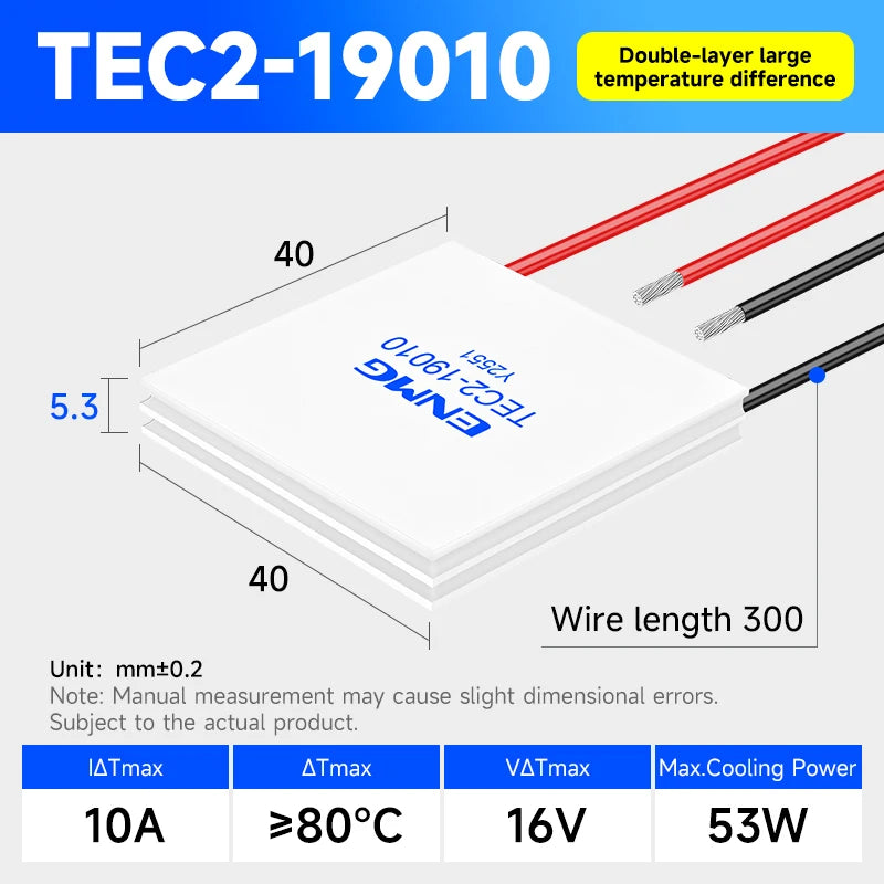 Module thermoelectrique Peltier a fils souples pre-soudes