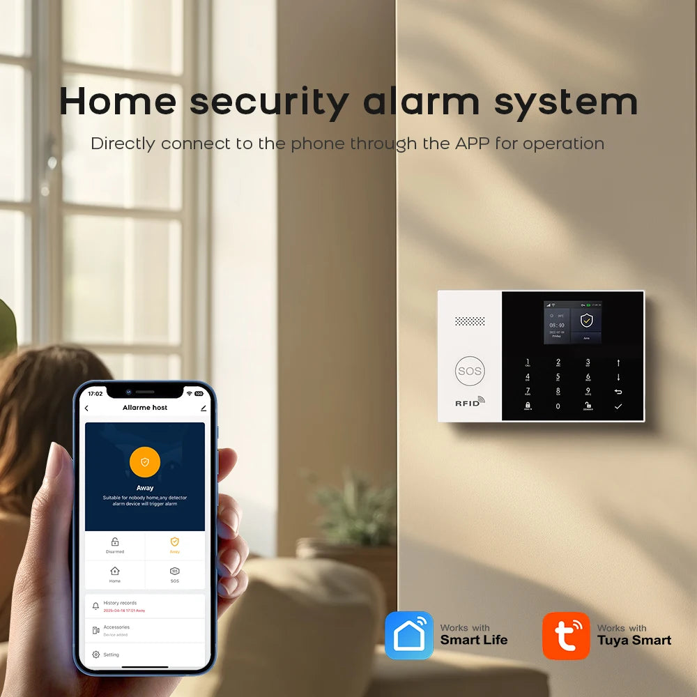 PGST Système d’Alarme Tuya WiFi/GSM 2G – Kit Sécurité Maison Alexa