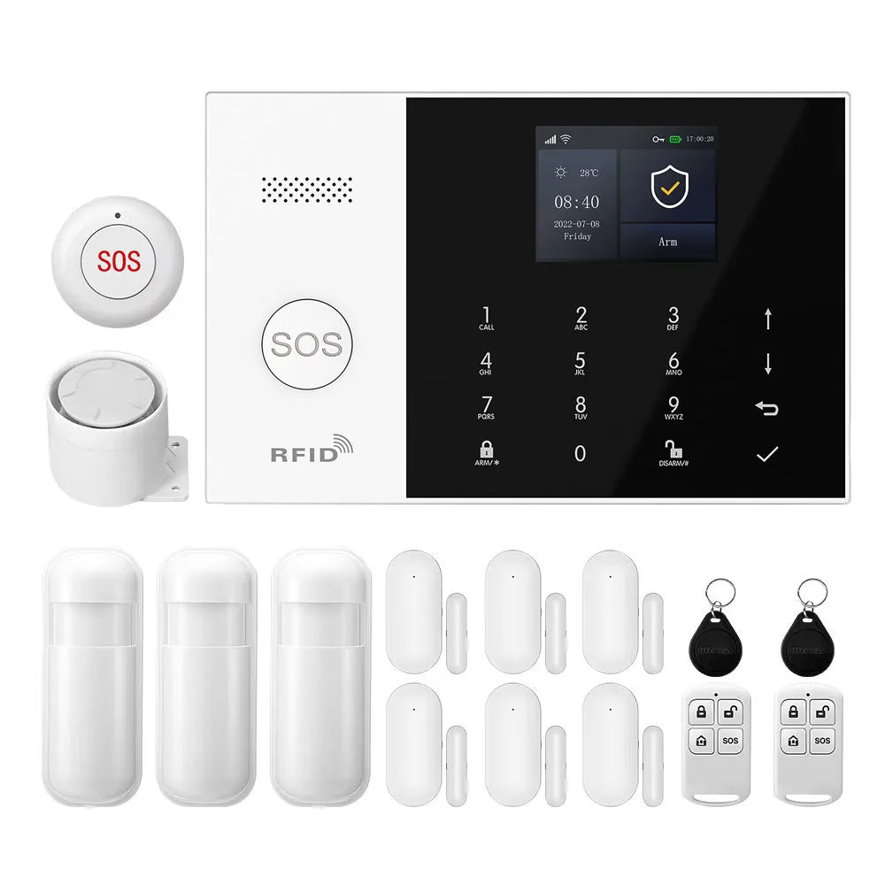 PGST Système d’Alarme Tuya WiFi/GSM 2G – Kit Sécurité Maison Alexa