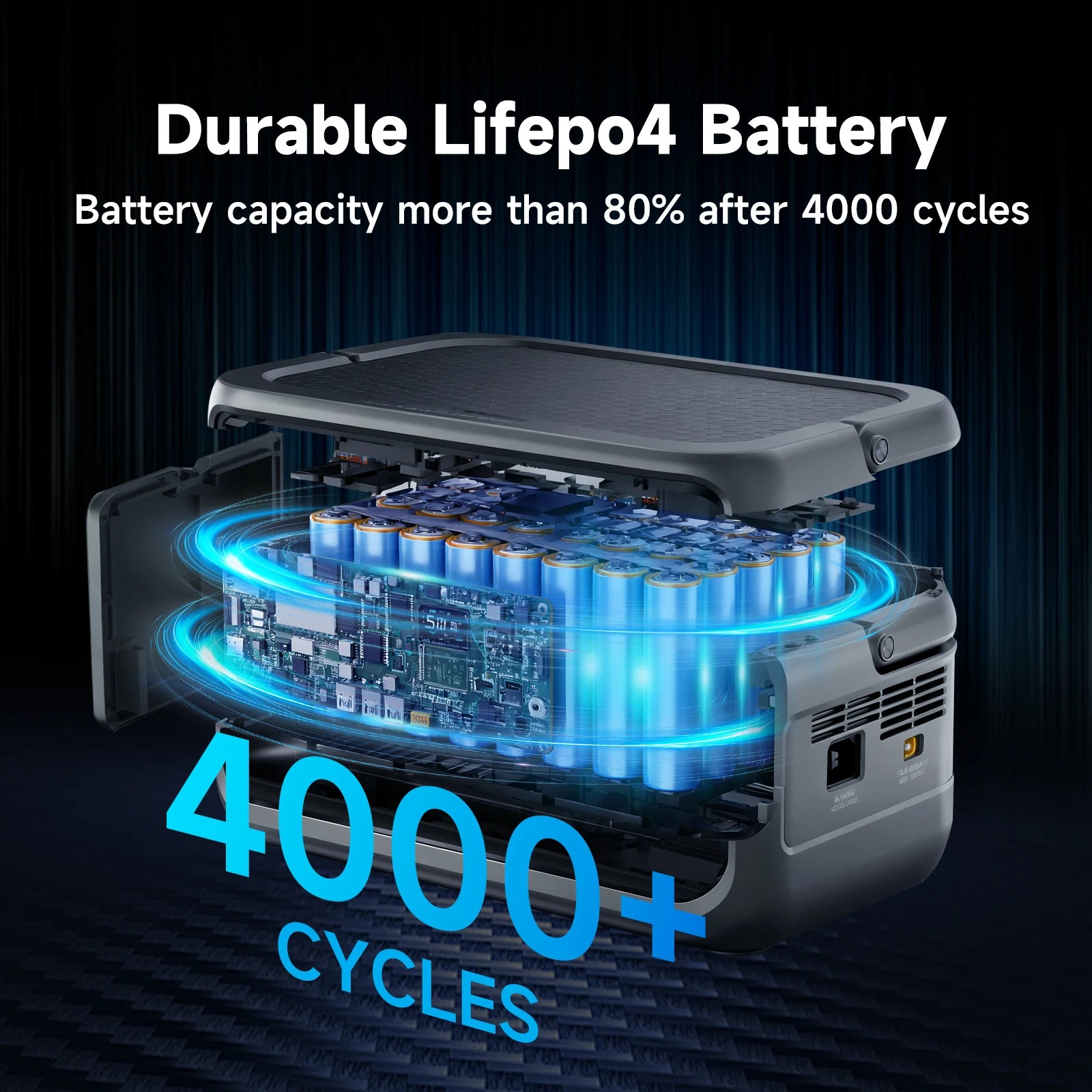 Batterie LiFePO4 conservant plus de 80 % de capacité après 4000 cycles