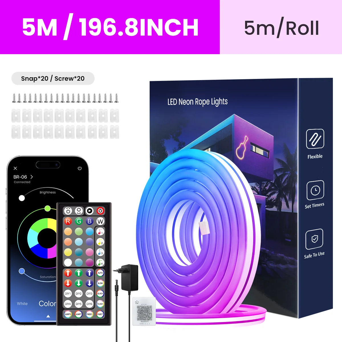 Bande LED Néon Flexible RVB IP67