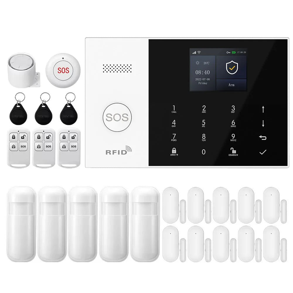 PGST Système d’Alarme Tuya WiFi/GSM 2G – Kit Sécurité Maison Alexa