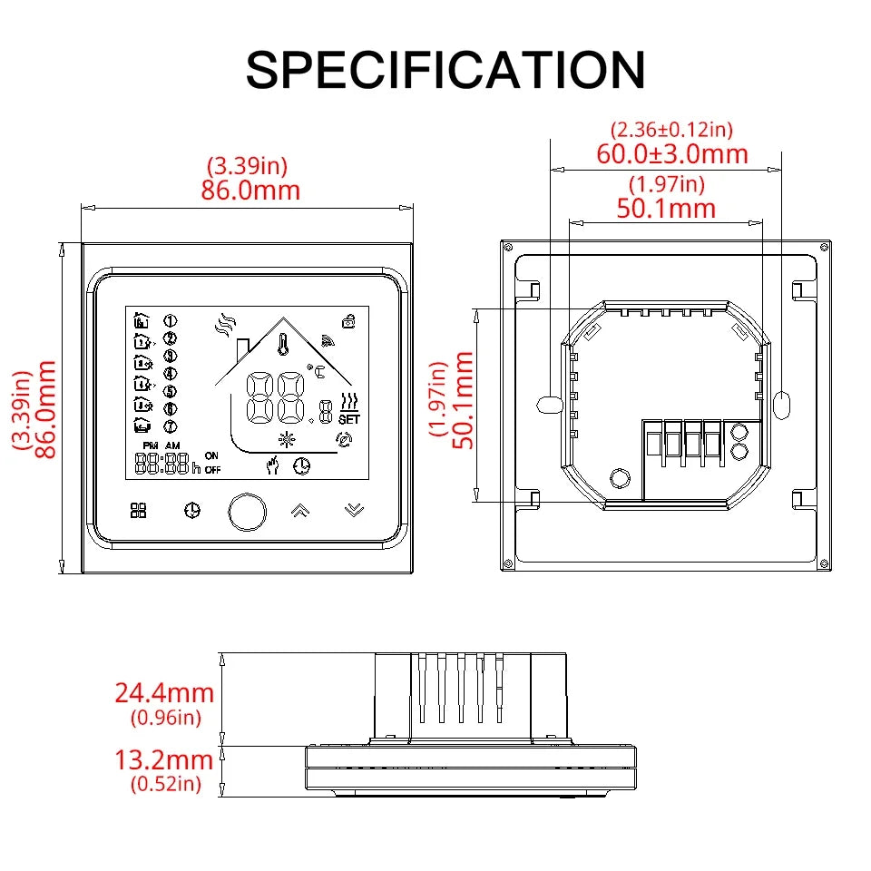 Thermostat WiFi Intelligent BHT-002 – Chauffage Sol, Eau, Chaudière, Alexa
