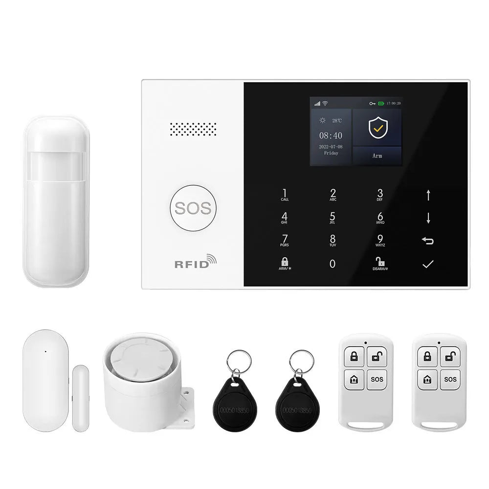 PGST Système d’Alarme Tuya WiFi/GSM 2G – Kit Sécurité Maison Alexa