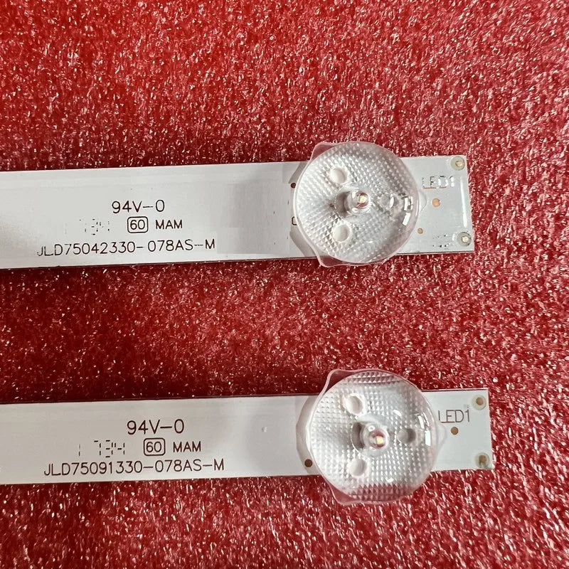 Détail barre LED référence JLD75042330-078AS-M Toshiba 75 pouces 9 LED 3V