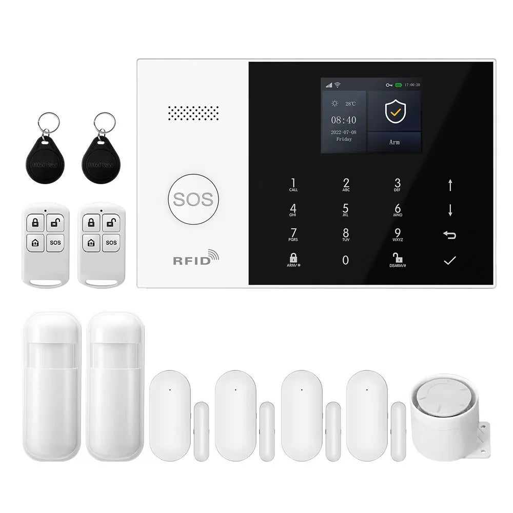 PGST Système d’Alarme Tuya WiFi/GSM 2G – Kit Sécurité Maison Alexa