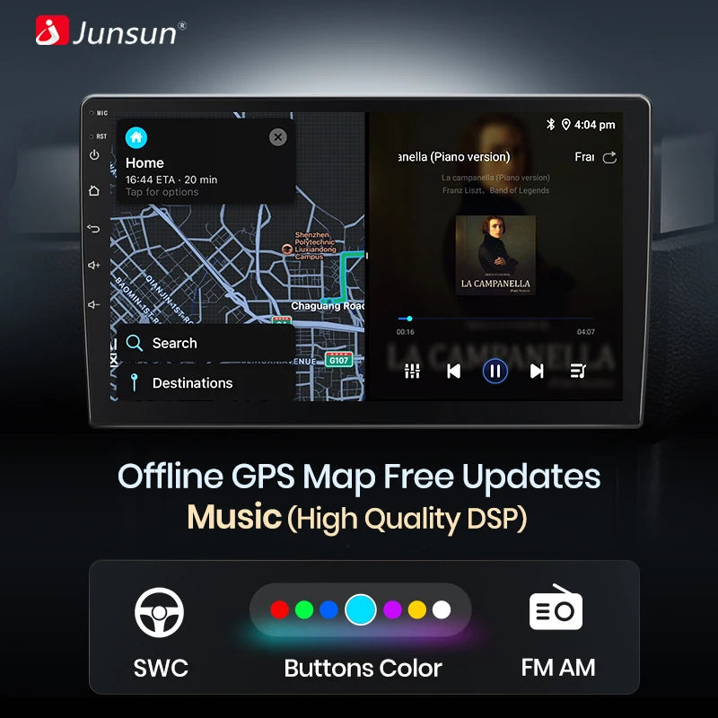 Autoradio Android Junsun CarPlay & Android Auto – Peugeot Expert 3 / Citroën Jumpy 3 / SpaceTourer (2016-2021)