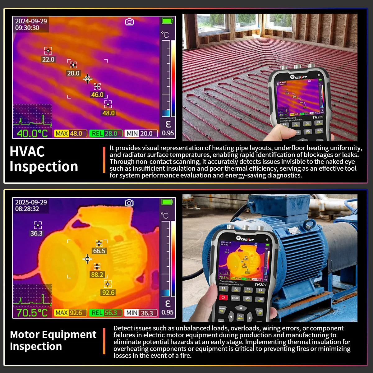 TOOLTOP TH201 diagnostic carte électronique alimentation TV