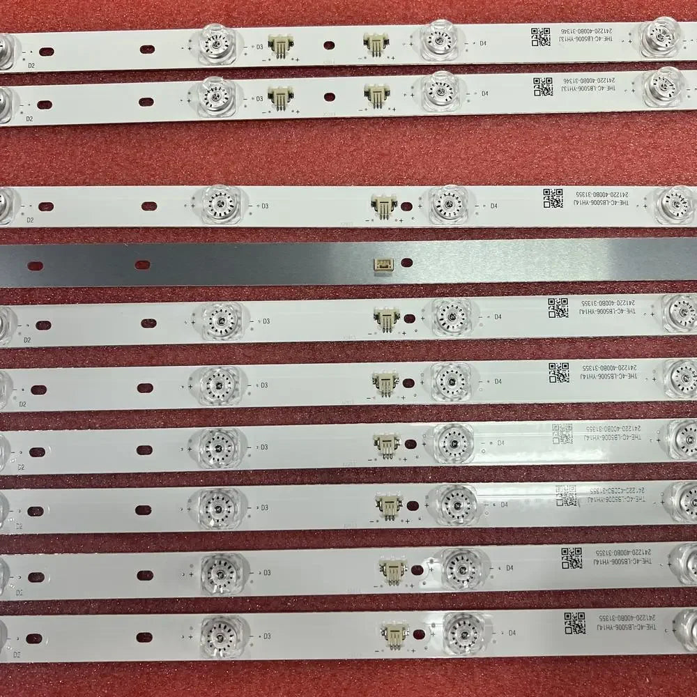 Détail connecteurs bandes LED TCL 50C715K 6 V