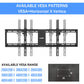Dimensions du support mural TV U-C8213 pour grands écrans jusqu’à 85 pouces