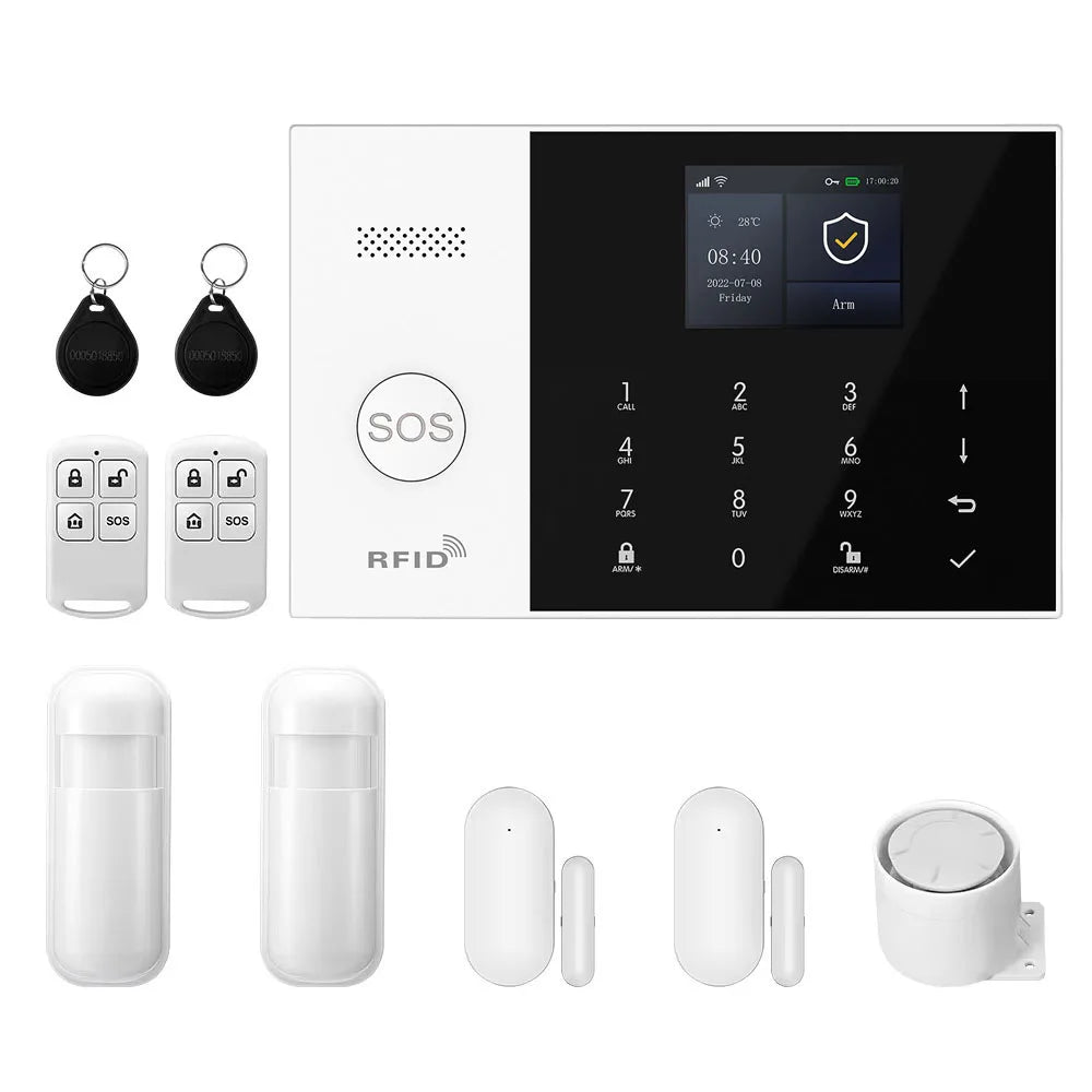 PGST Système d’Alarme Tuya WiFi/GSM 2G – Kit Sécurité Maison Alexa