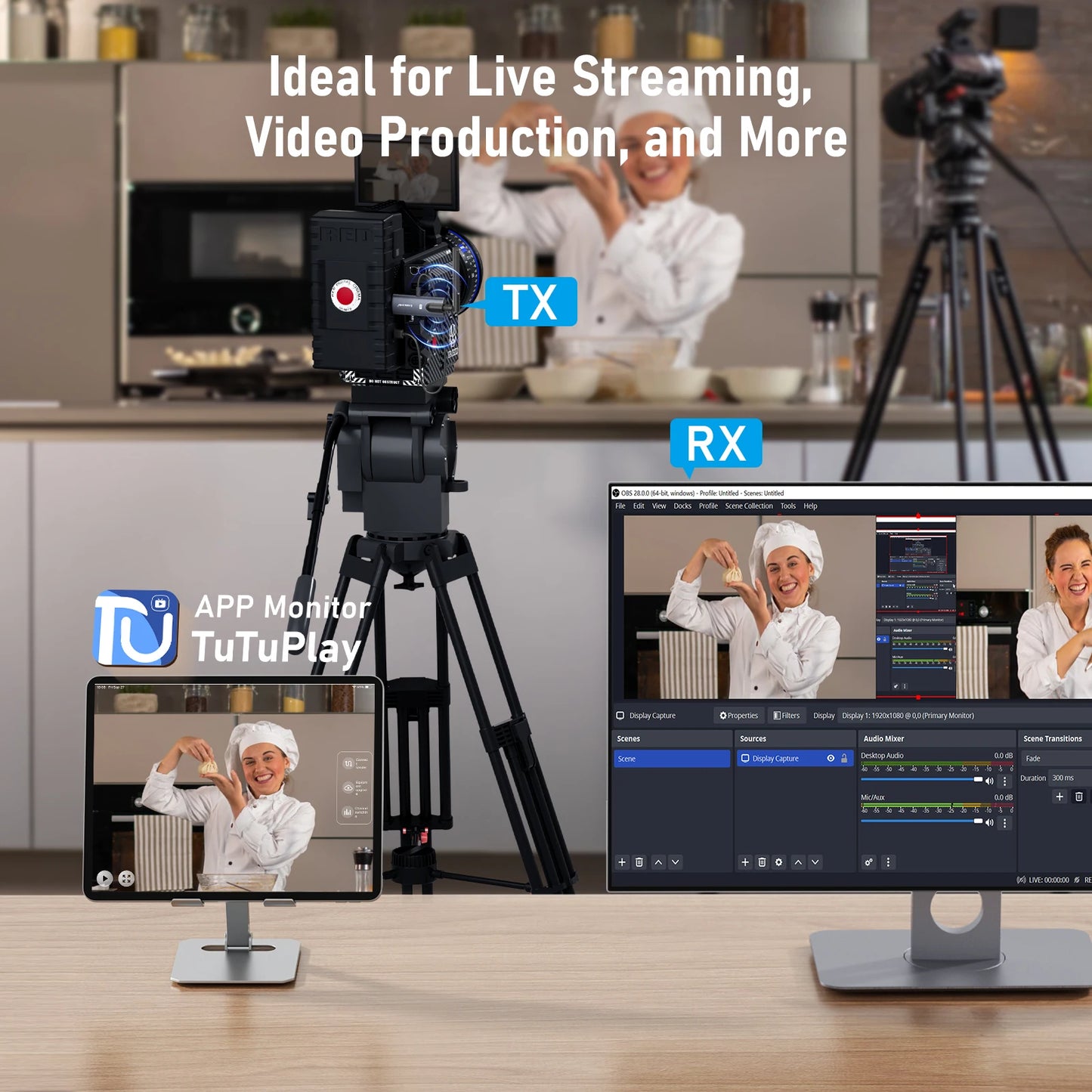 Transmetteur HDMI sans fil pour streaming et production vidéo (TX/RX)