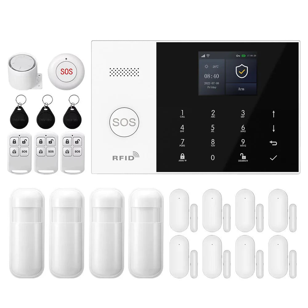 PGST Système d’Alarme Tuya WiFi/GSM 2G – Kit Sécurité Maison Alexa