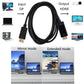 Connecteurs DisplayPort mâle et HDMI mâle du câble 4K