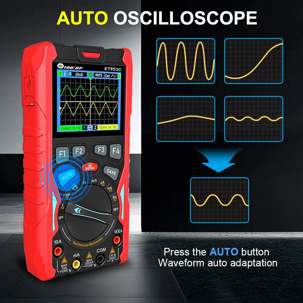 TOOLTOP ET853C oscilloscope portable diagnostic électrique