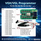 Références compatibles avec le programmateur VGH VGL TU KU MU BU NU AU CU DU
