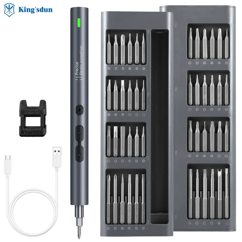 Tournevis électrique de précision 28 en 1 rechargeable embouts magnétiques
