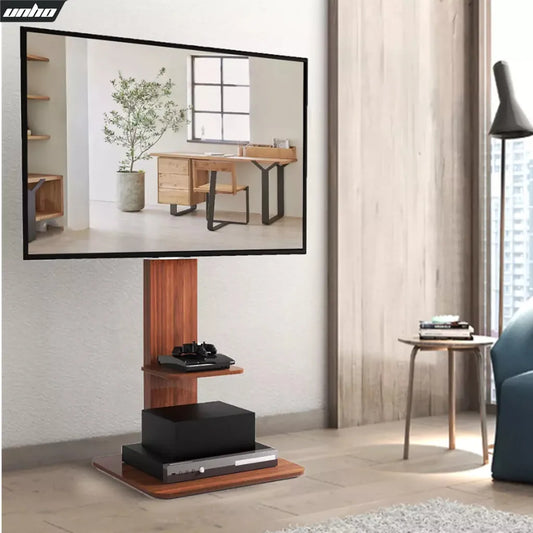 Meuble TV universel bois et métal – Support au sol 32 à 65 pouces