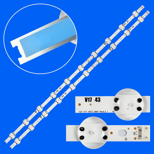 Bande de rétro-éclairage LED pour 43LG63CJ 43LG65CJ 43LJ610V 43LJ6140 43LJ614T 43LJ617T 43LJ617V 43LJ624V 43LJ6400 43LJ6420 43LJ6800