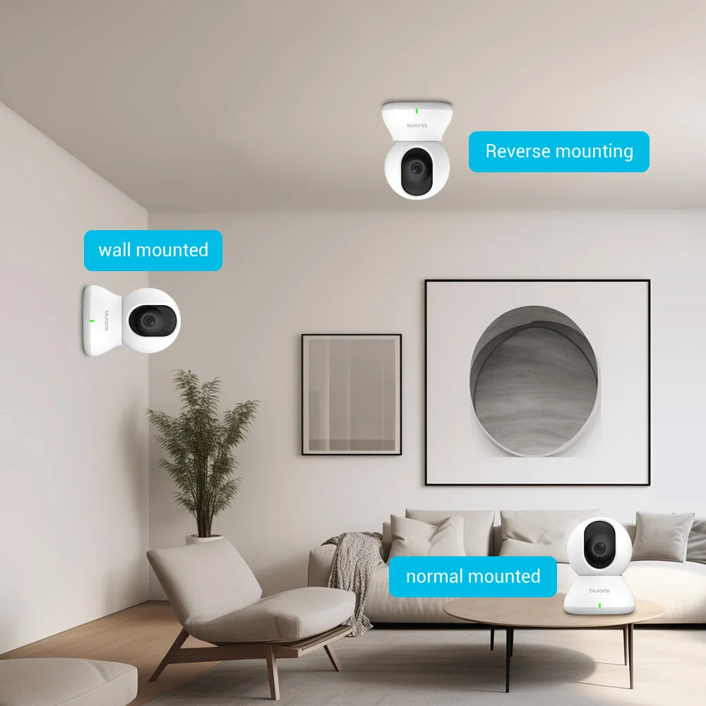 Blurams Caméra de Surveillance 2K HD – Babyphone WiFi avec Audio