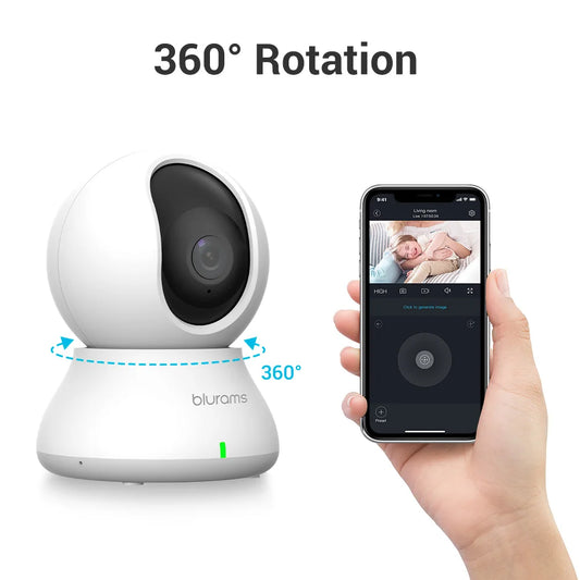 Blurams Caméra de Surveillance 2K HD – Babyphone WiFi avec Audio