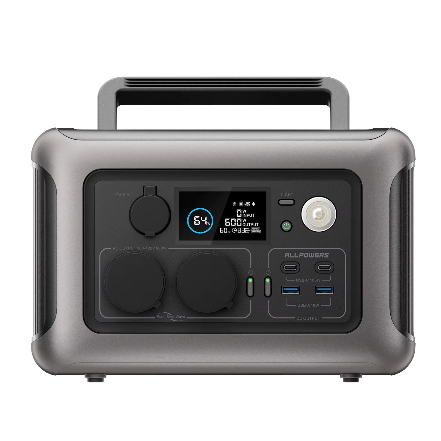 ALLPOWERS R600 – Centrale électrique portable 299Wh LiFePO4 600W