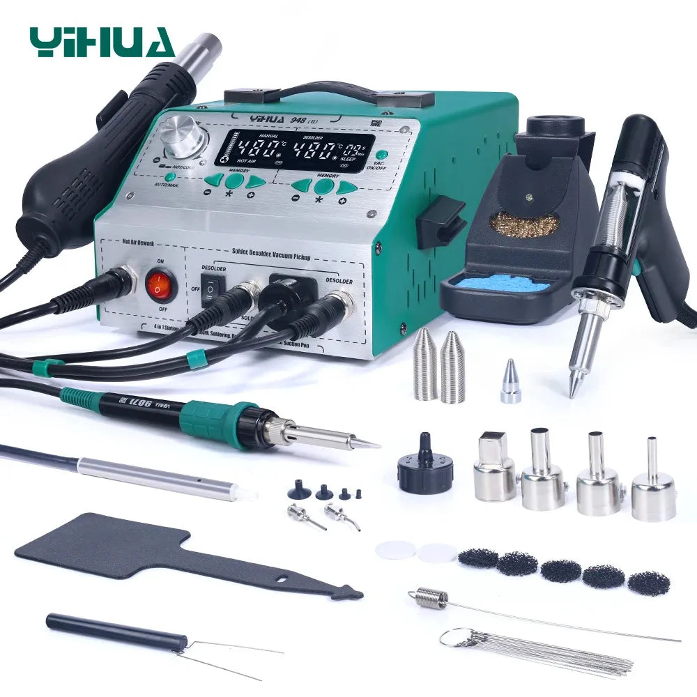 Station de soudage YIHUA 948-II 4-en-1 fer air chaud dessoudage aspiration