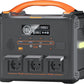 Station d'alimentation portable 2000W 1102Wh générateur solaire vue de face