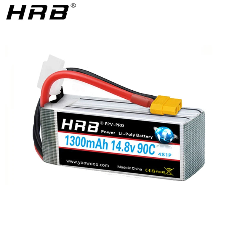 Batteries LiPo HRB pour modélisme RC 2S à 6S avec connecteurs XT60 XT90 EC5 et T