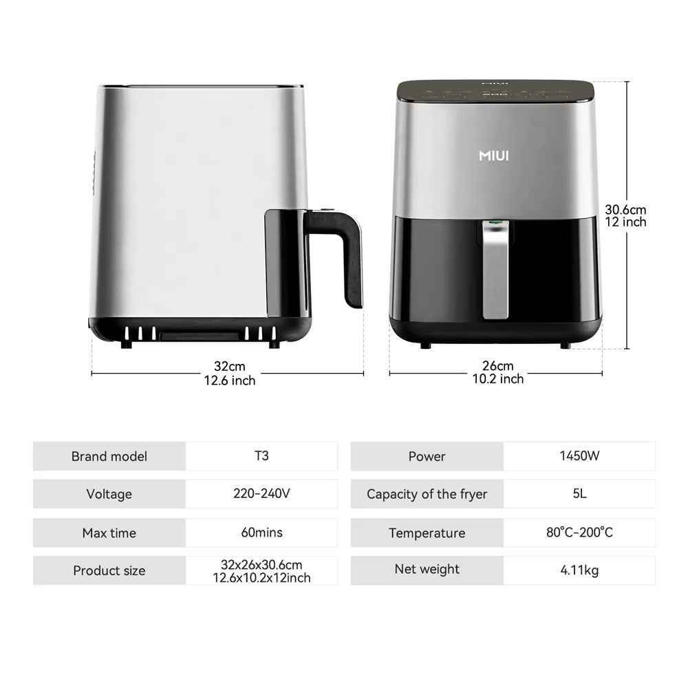 Airfryer MIUI 5L 1400W