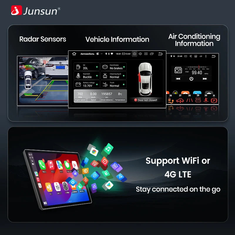 Junsun-Autoradio sans fil 2DIN, lecteur de limitation, CarPlay pour Apple Android Auto, VW, Volkswagen, Skoda, Octavia, PASSAT, Gods GOLF