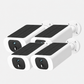 Pack 4 caméras WiFi extérieures solaires ANRAN 2K 3MP vision nocturne