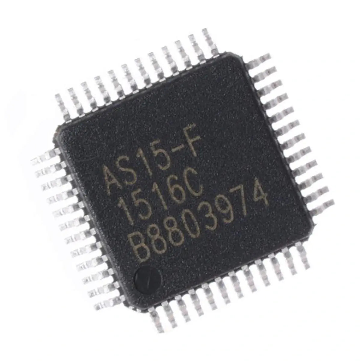Circuit intégré gamma AS15-F en boîtier TQFP-48, marquage AS15-F lisible sur fond blanc