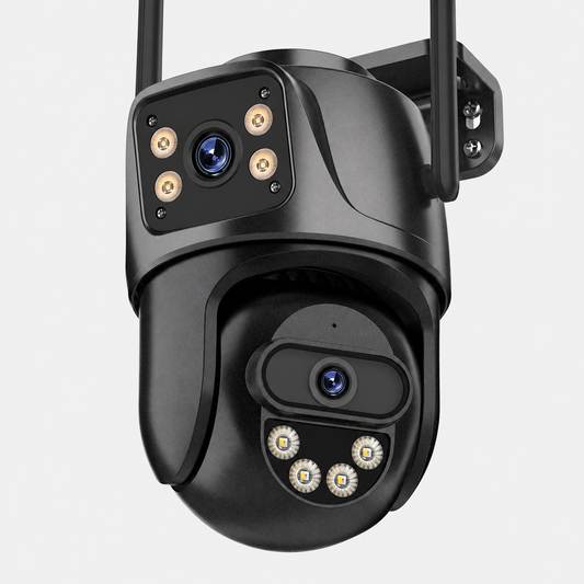 Caméra IP WiFi PTZ 4K 8MP double objectif vision nocturne couleur