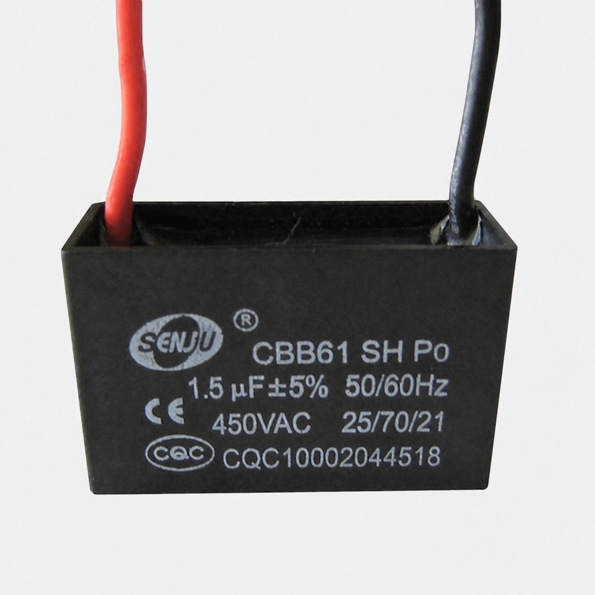 Condensateur CBB61 450VAC – démarrage moteur, polypropylène, 1µF à 10µF au choix